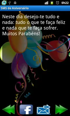 SMS de Aniversário android App screenshot 0