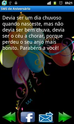 SMS de Aniversário android App screenshot 3